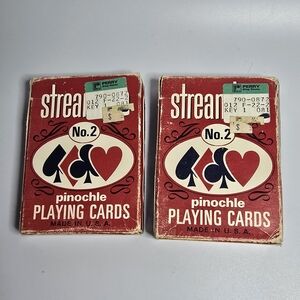 Vintage No.2 Pinochle Playing Cards - Red (Set of 2)